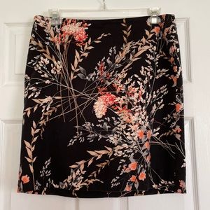 Black floral Talbots Skirt. EUC.